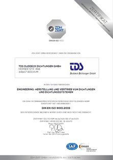 Zertifikat nach DIN EN ISO 9001_DE
